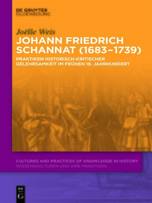cover image of Johann Friedrich Schannat (1683–1739)